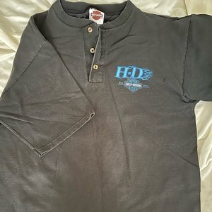 Men’s Large Harley Davidson 3 button T-Shirt. Sioux City Iowa.